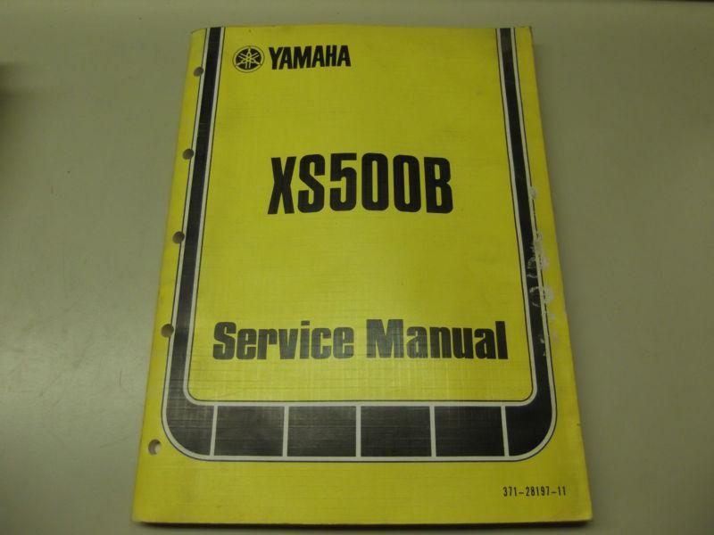 Yamaha xs500b service manual yamaha motor co.,ltd motorcycle literature