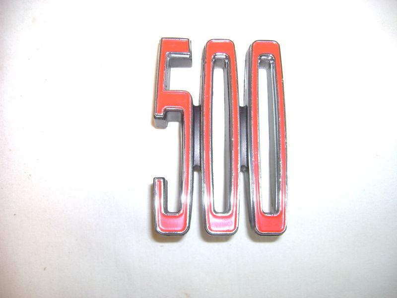 Nos mopar 1968 coronet "500t" rear finish panel emblem (never offered!! nice!!)