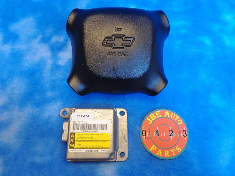 01-05 blazer airbag set driver airbag & control module oem used 58b