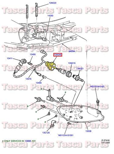 New oem side marker lamp light inner bulb cover 2001-07 taurus & 2001-05 sable