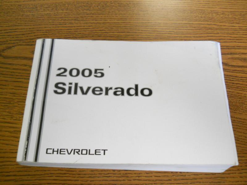 05 2005 chevrolet silverado owners manual  **actual photos/see other photos**