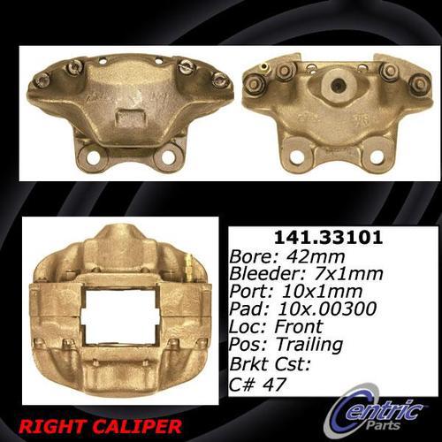 Centric 141.33101 front brake caliper-premium semi-loaded caliper