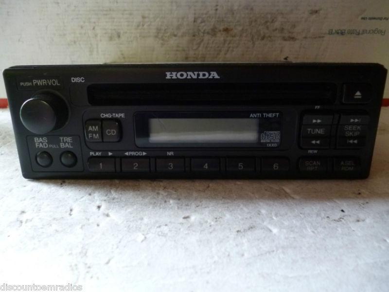 99-00 honda odyssey radio single cd & code 39100-s0x-a001 1xx0 *