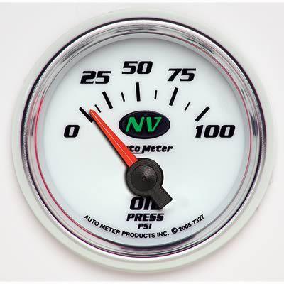 Autometer nv electrical oil pressure gauge 2 1/16" dia 7327