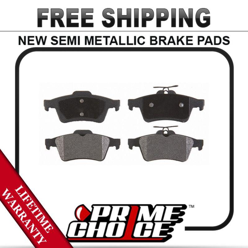 Rear semi metallic disc brake pad kit full set with lifetime warranty