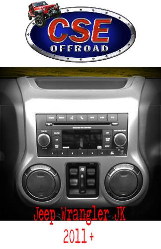 11157.24 charcoal center radio console trim jeep wrangler jk 2011-2014