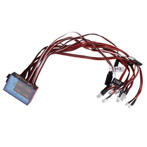 30cm 12 led truck rc auto car led lighting system cable support 2.4g ppm/fm/fs