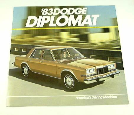 1983 83 dodge diplomat brochure salon medallion