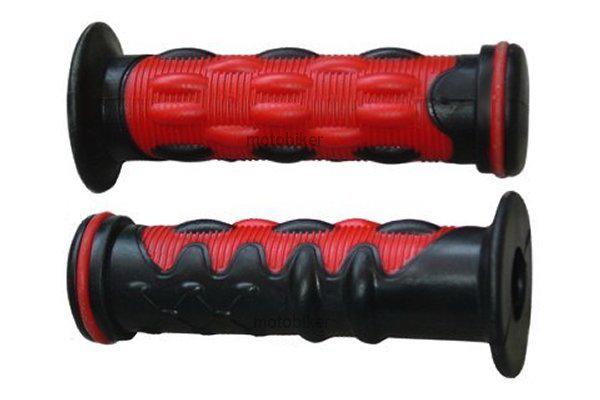 Yamaha atv quad raptor 450 550 660 700 red knobby handlebar gel hand grips