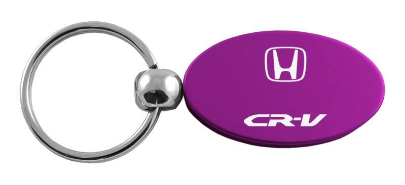 Honda cr-v crv purple oval metal key chain ring tag key fob logo lanyard