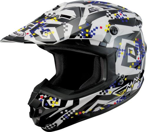 G-max gm76x crazy g graphic motorcycle helmet white/black crazy g xxx-large