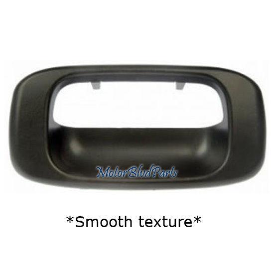 99-07 sierra silverado rear tailgate handle bezel smooth black