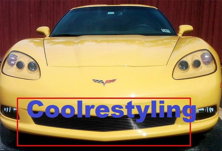 2006 07 08 09 10 chevy corvette base coupe c6 black billet grille grill insert