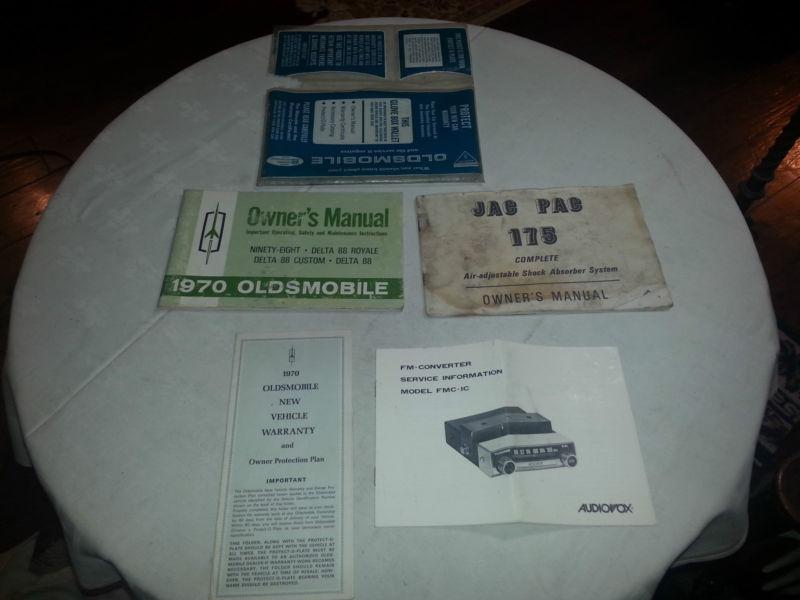 1970 oldsmobile 98, delta 88, factory original owners manual first edition more