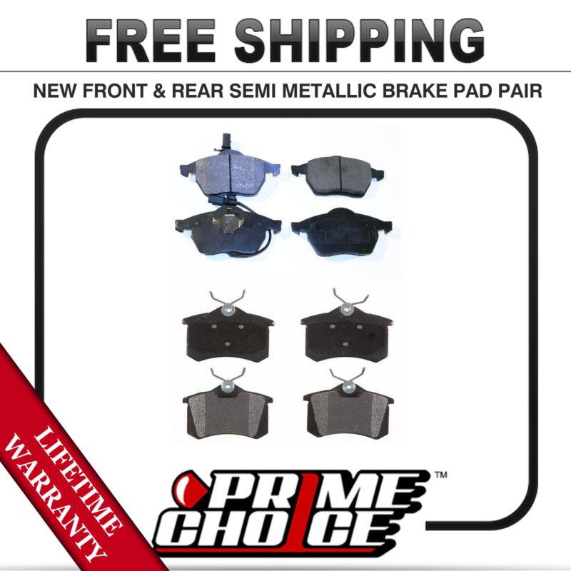 Complete set of front and rear premium brake pads with lifetime warranty