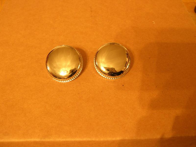 Harley knucklehead panhead battery hold down knobs nos (2) vintage accessory 