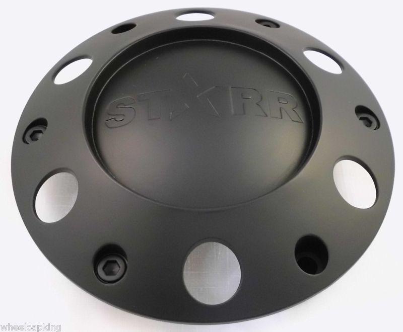 Starr wheels flat black custom wheel center cap caps # 739l186 new!