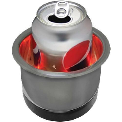 Seasense red led lighted stainless cup holder #50091044