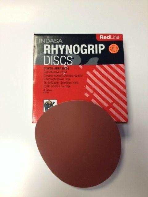 Indasa 620-1500 dynogrip redline p1500 grit velcro da paper 6" disc - 50 per box