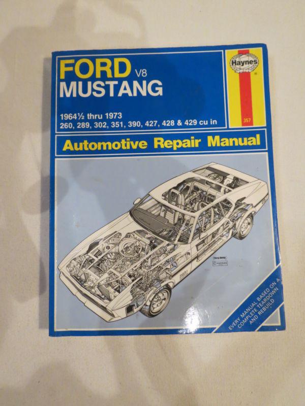 Haynes  auto repair manual for ford mustang v8-1964 1/2 thru 1973-