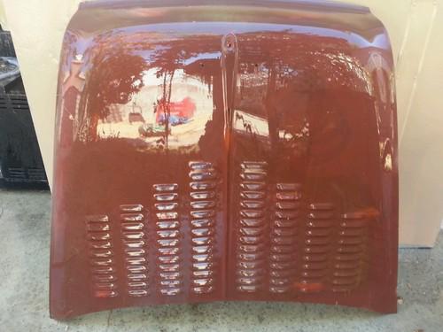 1955 chevy original stock  hood with loovers louvers