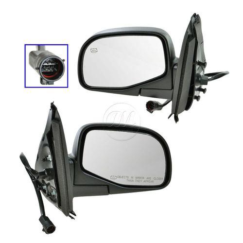 98-01 explorer power heated side view mirror w/puddle light lh & rh pair set