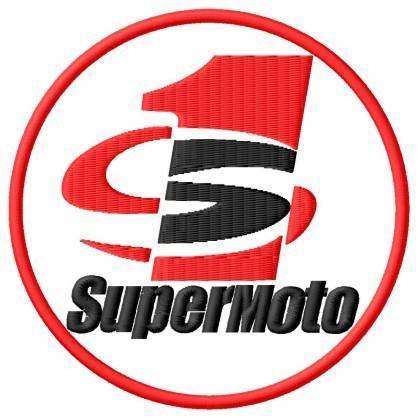 Supermoto super moto racing racer iron-on patch 