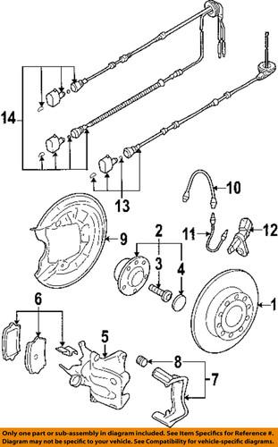 Volkswagen oem 1k0698451h disc brake pad/brake pad or shoe, rear