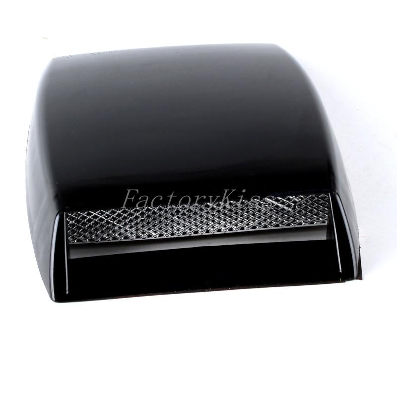 New universal car air flow intake decorative scoop turbo bonnet cover black