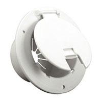 Rv round electric cable hatch door collar motorhome cable port hatch (white)