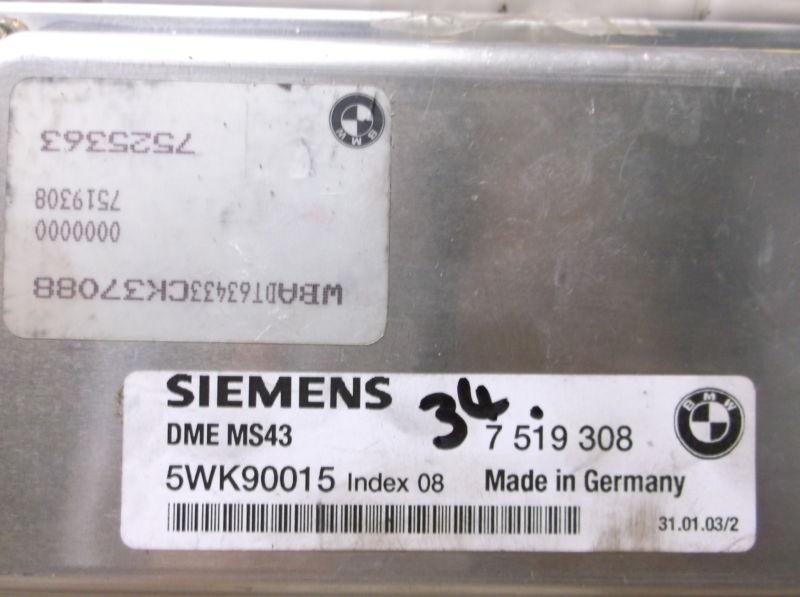 00-01-02-03 bmw 525i/530/325xi/330. engine control module..ecu..ecm..pcm