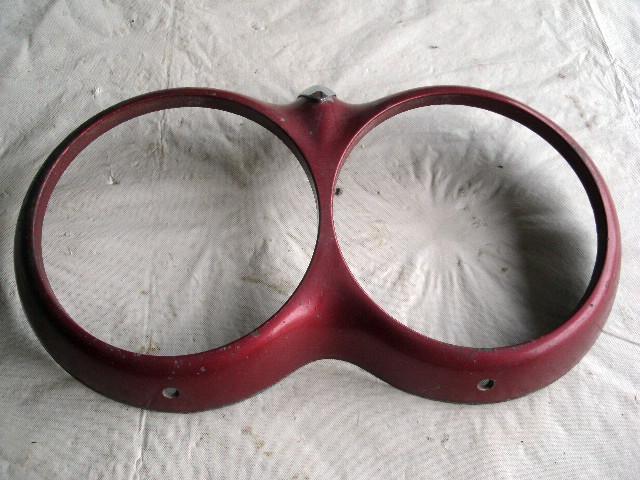 61 62 corvette headlamp headlight bezel ring with chrome tip # 3779239