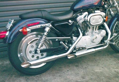 Phd-116ssa cycle shack side slash muffler pipes harley sportster 1986-2003