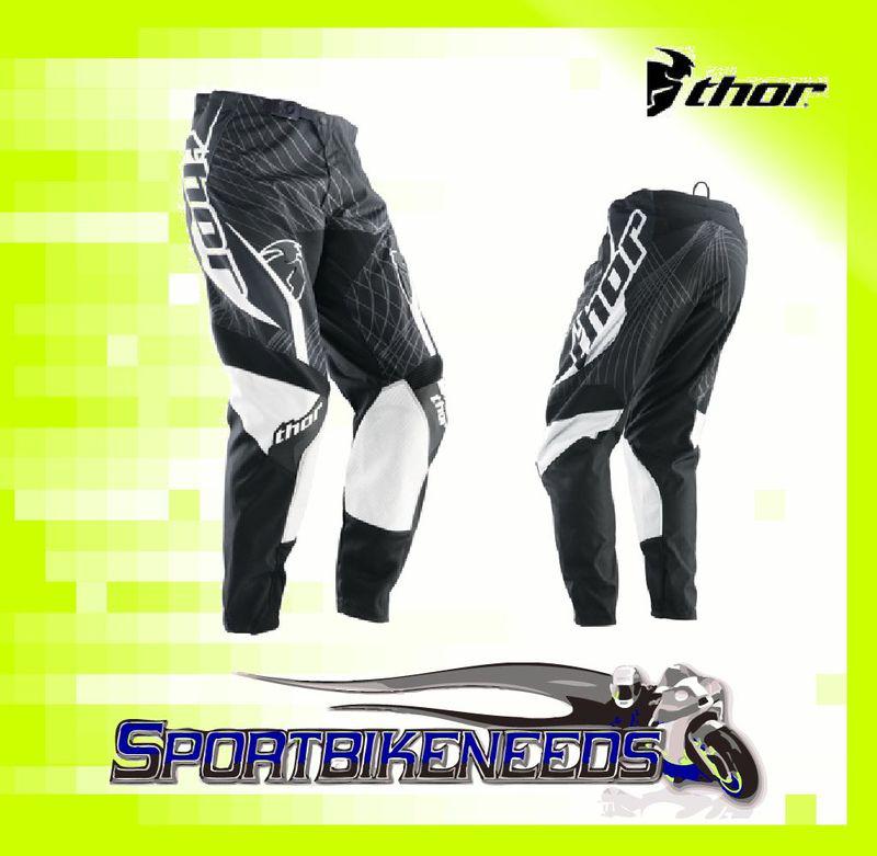 Thor 2012 phase spiral black pant motocross size 28