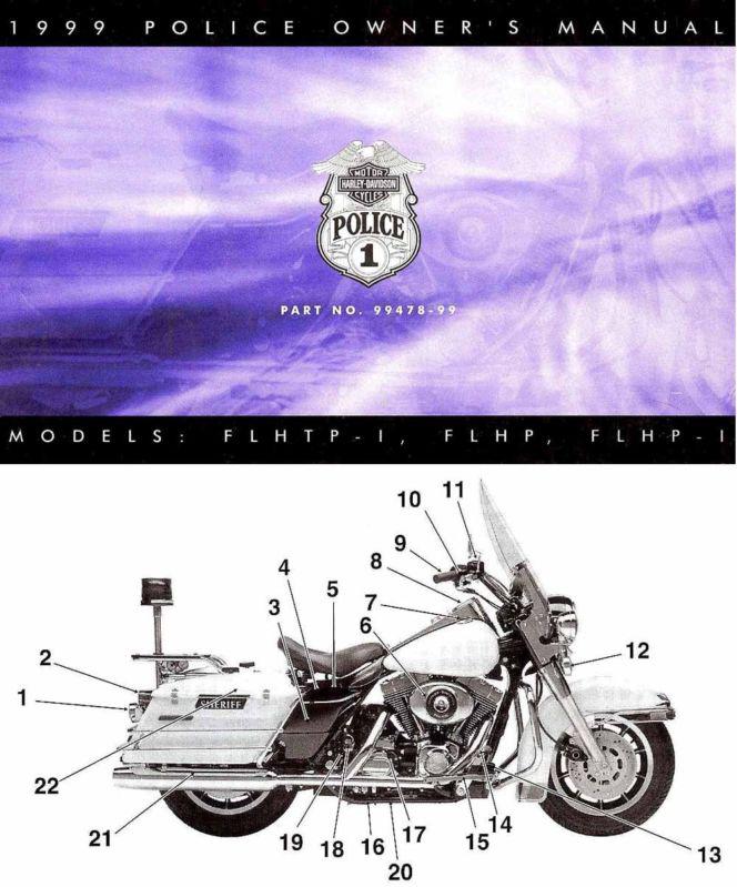 1999 harley-davidson police models owners manual -new sealed-flhtpi-flhpi-flhp