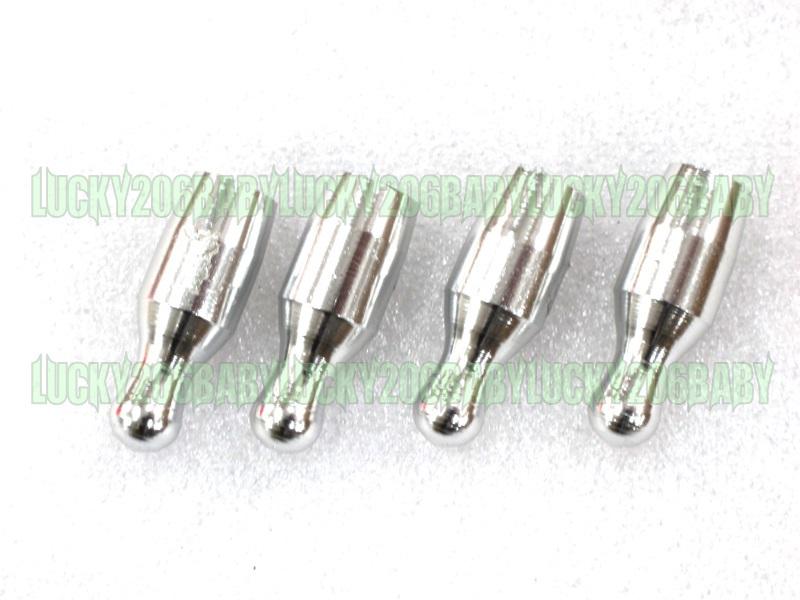 Tyre valve dust cap bowling pin for 4pcs silver