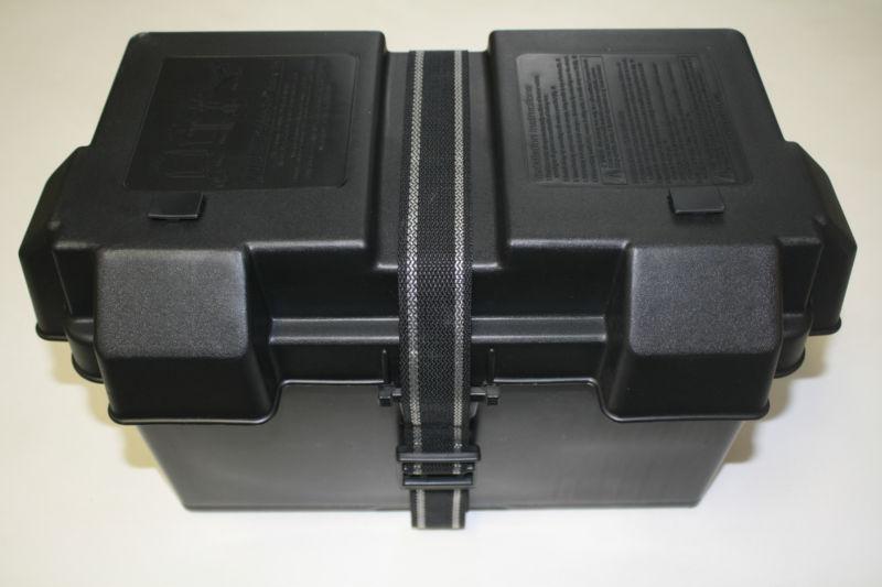 Black plastic polyurethane battery box race car pro street hot rod marine grade