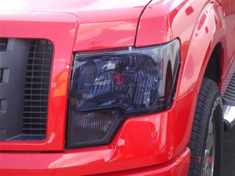 Ford f150 smoke colored headlight film  overlays 2009-2010