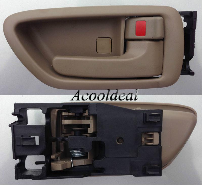 New inside door handle rh tan w/bezel for crew cab tundra sequoia avalon 100%fb