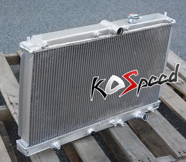 97-01 honda prelude bb6 mt manual dual core 2 row aluminum racing radiator+cap