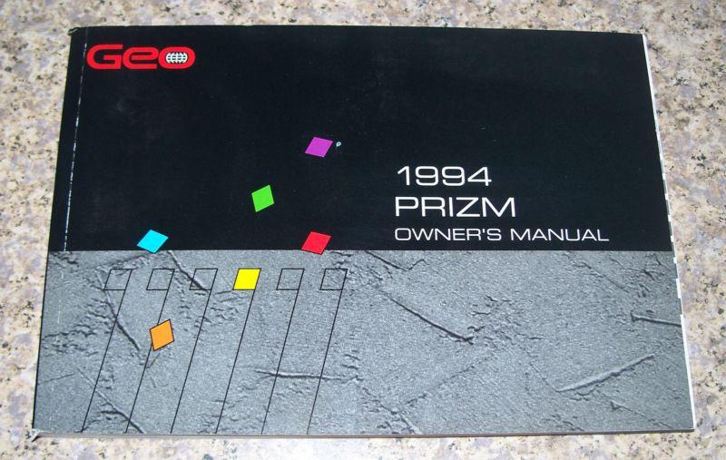 1994 94 geo prizm owners manual