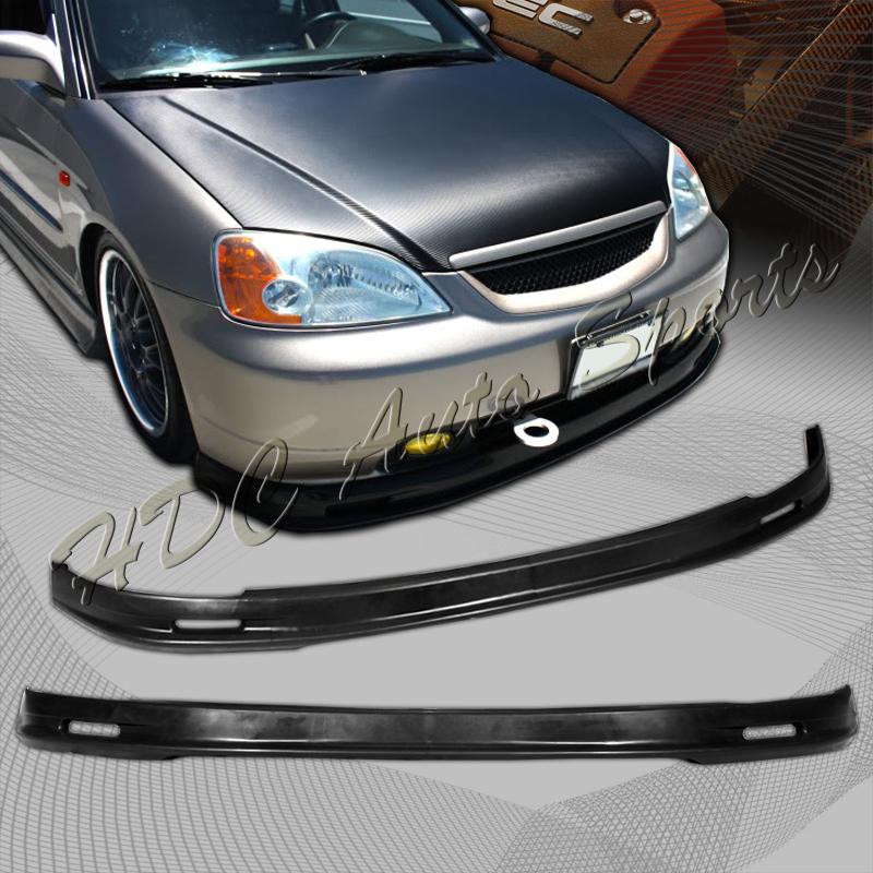 2001-2003 honda civic 2/4dr mu style gen polyurethane pu front lower bumper lip