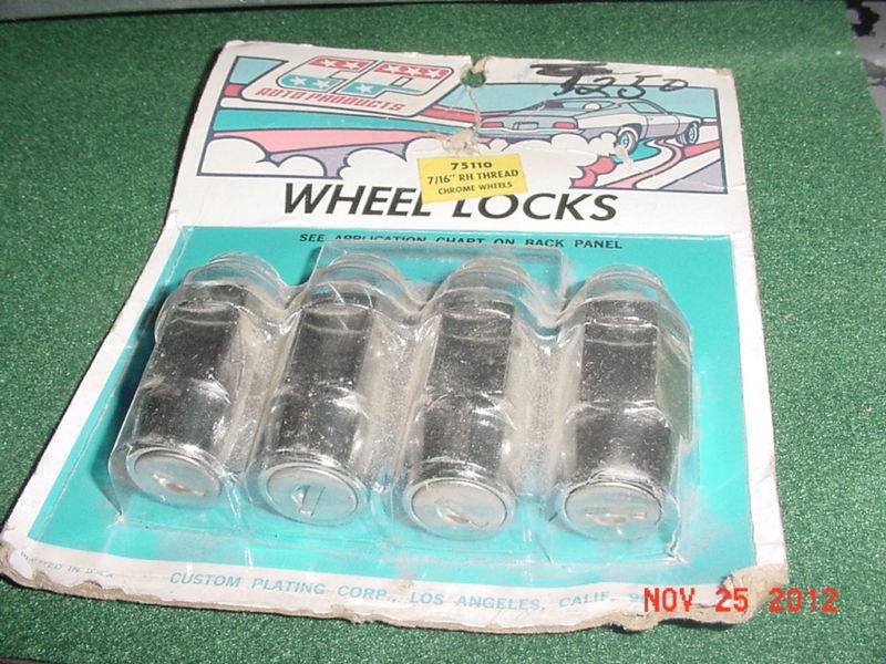 7/16 r.h. chevy & gm intermediate chrome & stock wheels wheel locks 