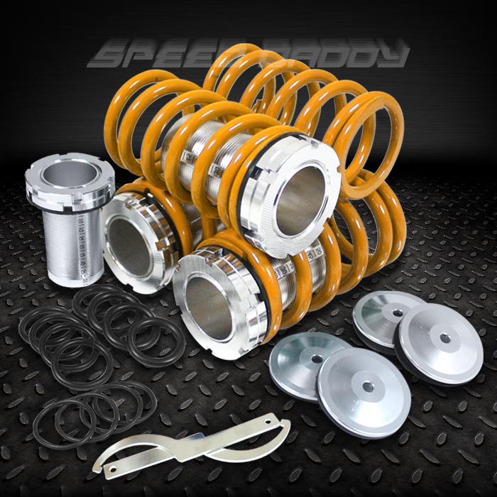 Front+rear scale coilover 0-3" spring/springs 93-97 del sol eg1 eg2 eh6/1 yellow