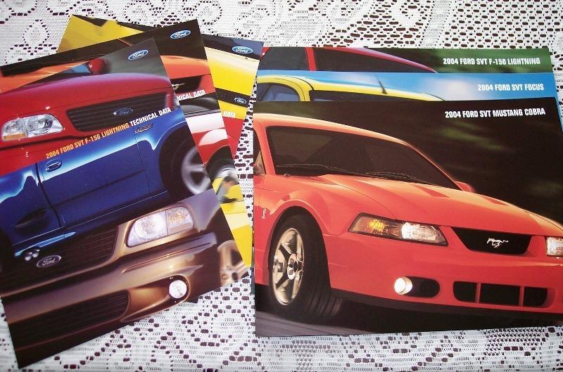 New 2004 ford mustang svt cobra focus svt f150 lightning literature brochure lot