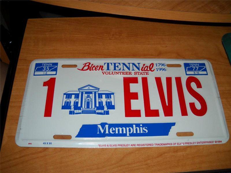 Special elvis memphis tennessee bicentennial volunteer state license plate