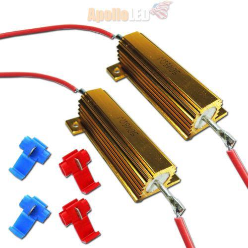 2pcs 50 watt 6 ohm turn signal load resistors relay kit 3157 1156 1157 7443 #rt