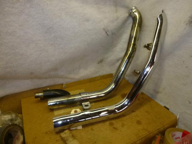 Oem harley davidson  fxd exhaust front header pipe.  complete w/ heat shields