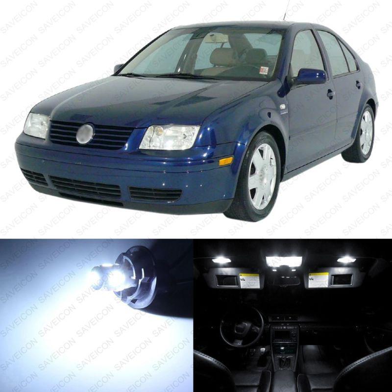 9 x xenon white led interior light package for 1999 - 2004 vw jetta mk4