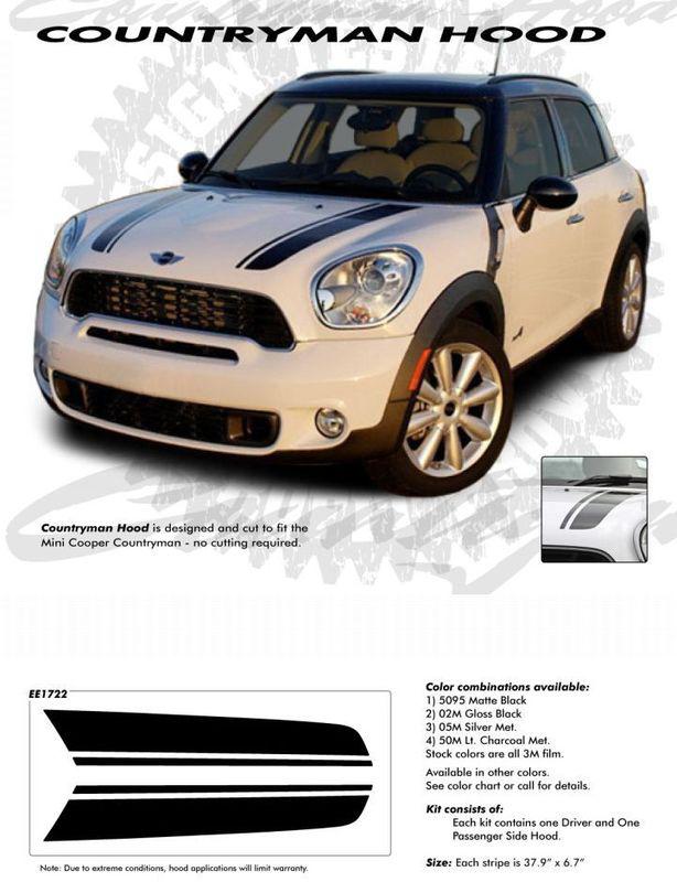 Mini cooper countryman / 3m vinyl graphics / decals stripes emblems trim kit 